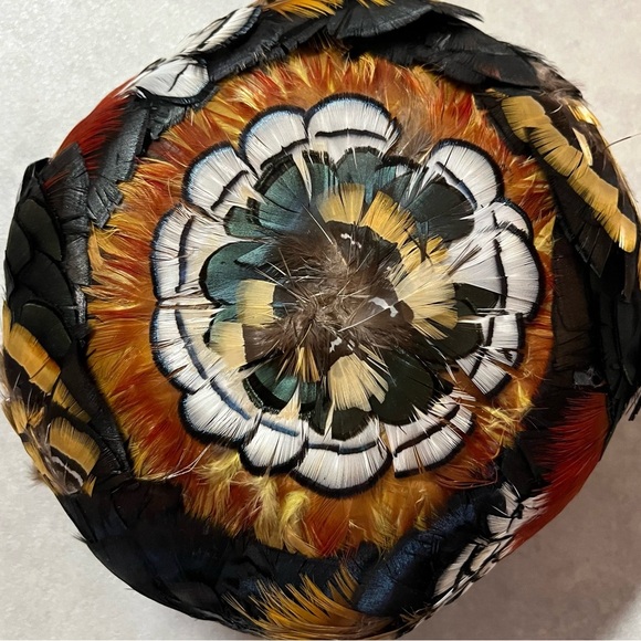 Antique Colorful Feathered Hat. Unique. COUNTRY CLUB CREATION! - Picture 5 of 8